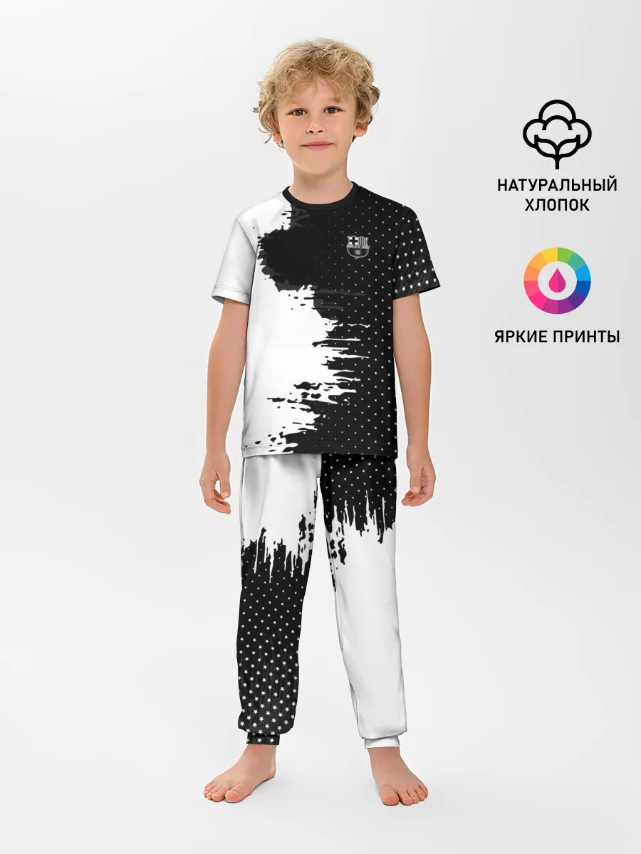 Детская пижама с брюками / Barcelona uniform black 2018