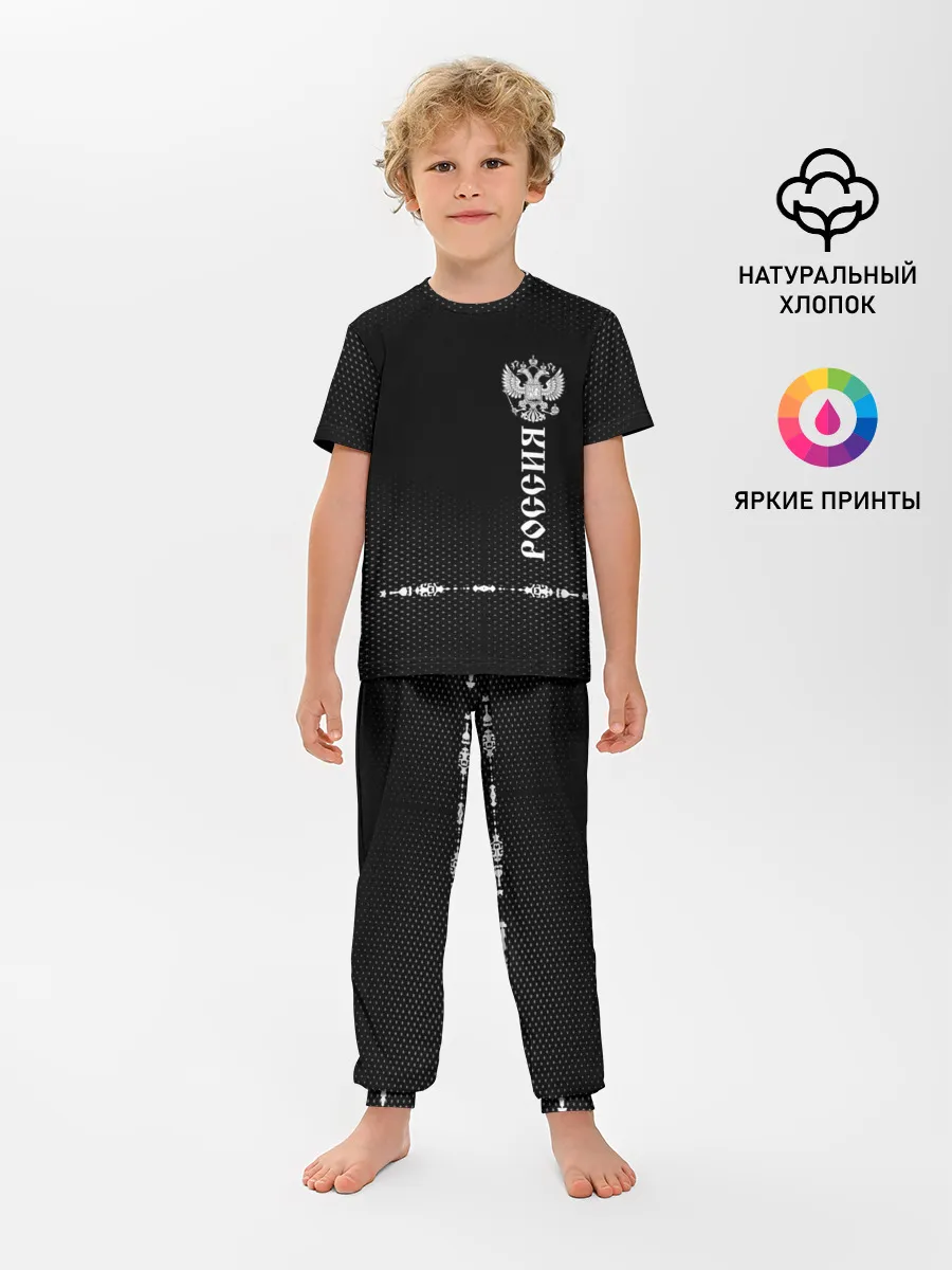 Детская пижама с брюками / Russia-collection black 2018