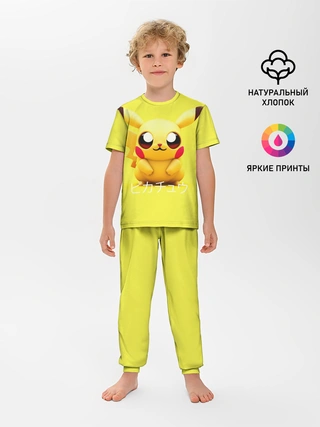 Детская пижама с брюками / Pikachu Pika Pika