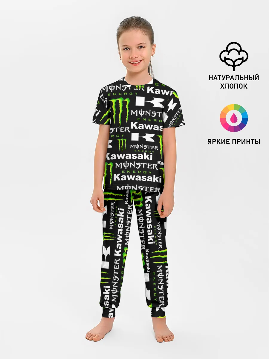 Детская пижама с брюками / KAWASAKI X MONSTER ENERGY