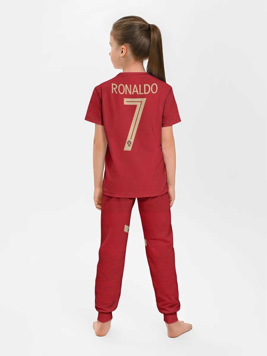 Детская пижама с брюками / Ronaldo home EURO 2020