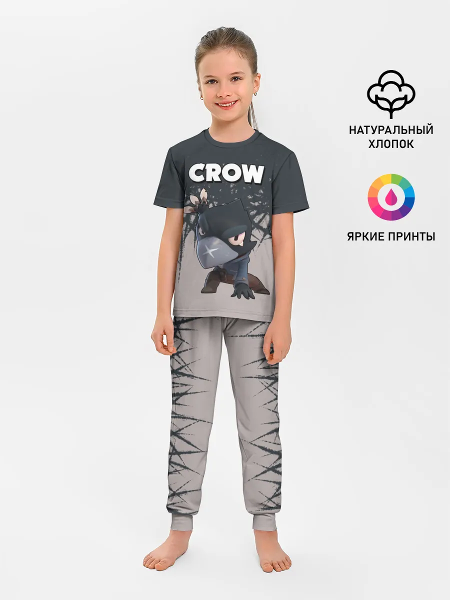 Детская пижама с брюками / Brawl Stars Crow