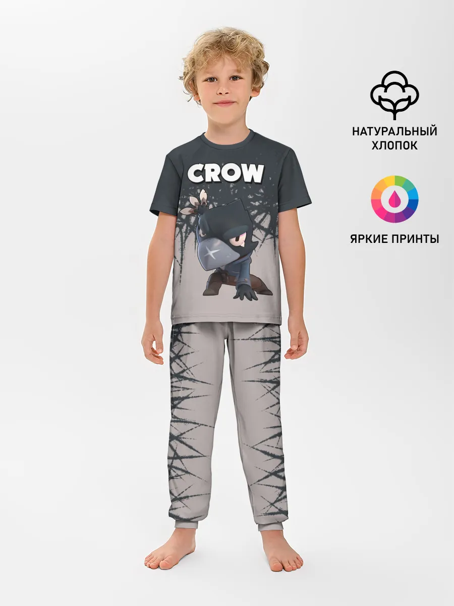 Детская пижама с брюками / Brawl Stars Crow