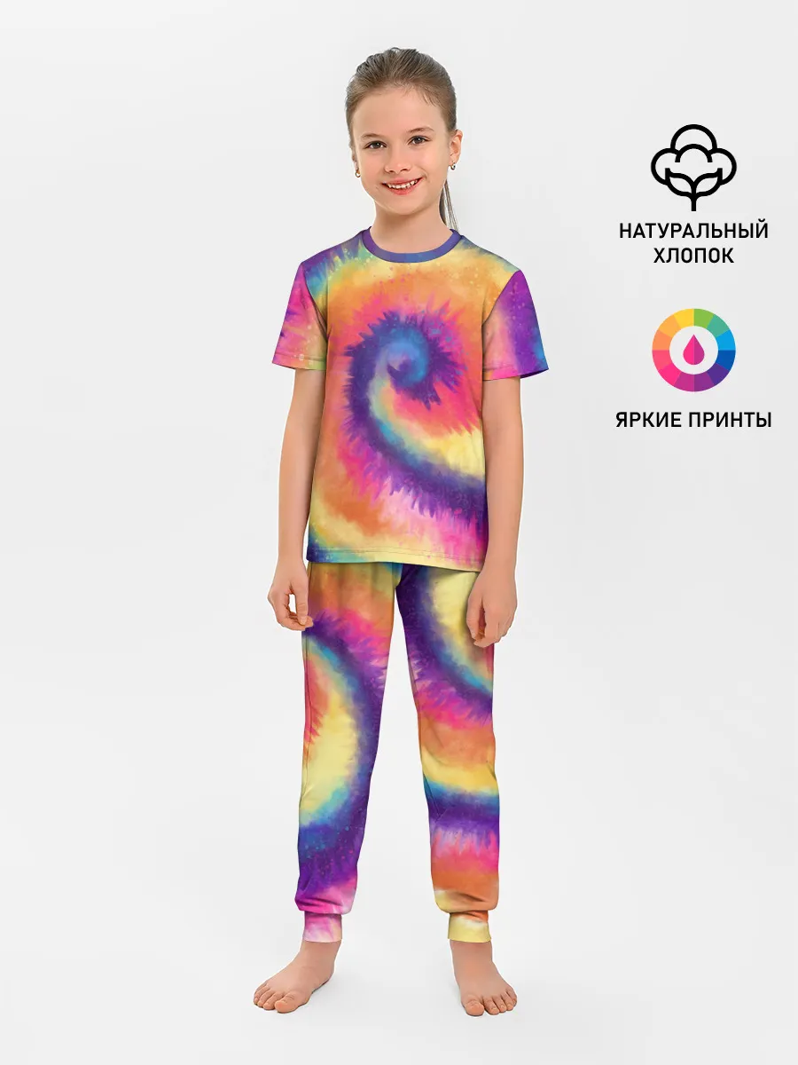 Детская пижама с брюками / TIE-DYE MULTICOLOR