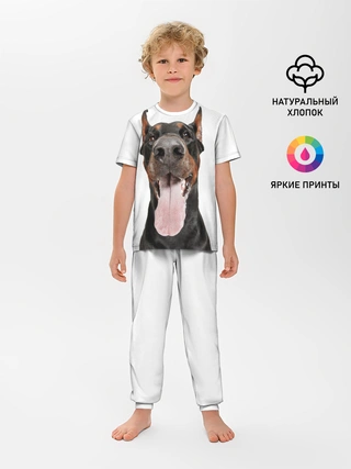 Детская пижама с брюками / Доберман / Doberman