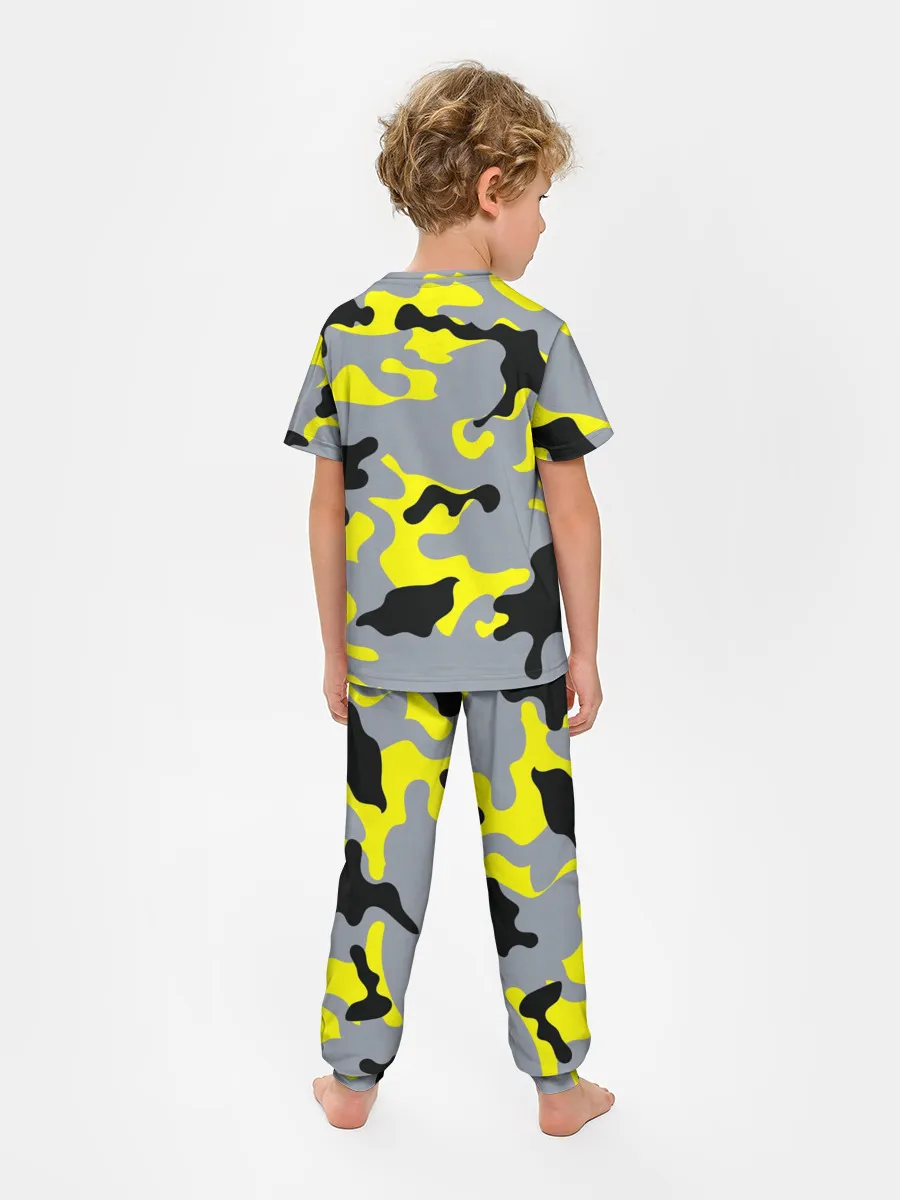 Детская пижама с брюками / Yellow camouflage