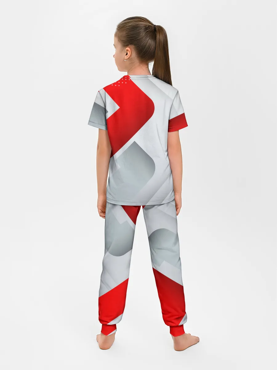 Детская пижама с брюками / 3D SPORT STYLE RED / WHITE