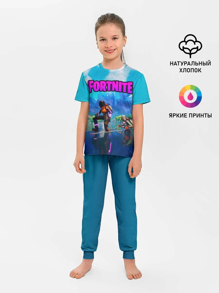 Детская пижама с брюками / Fortnite повозка