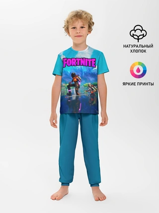 Детская пижама с брюками / Fortnite повозка