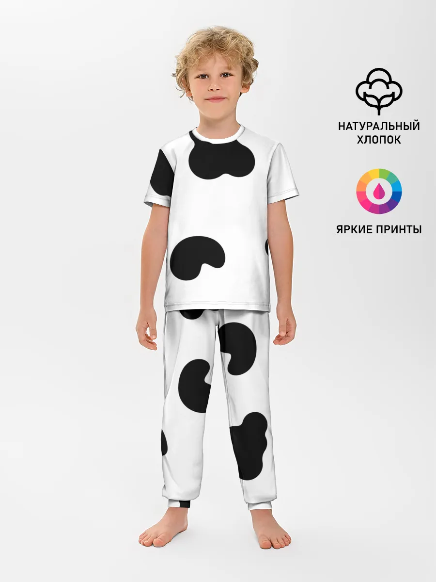 Детская пижама с брюками / Cow print