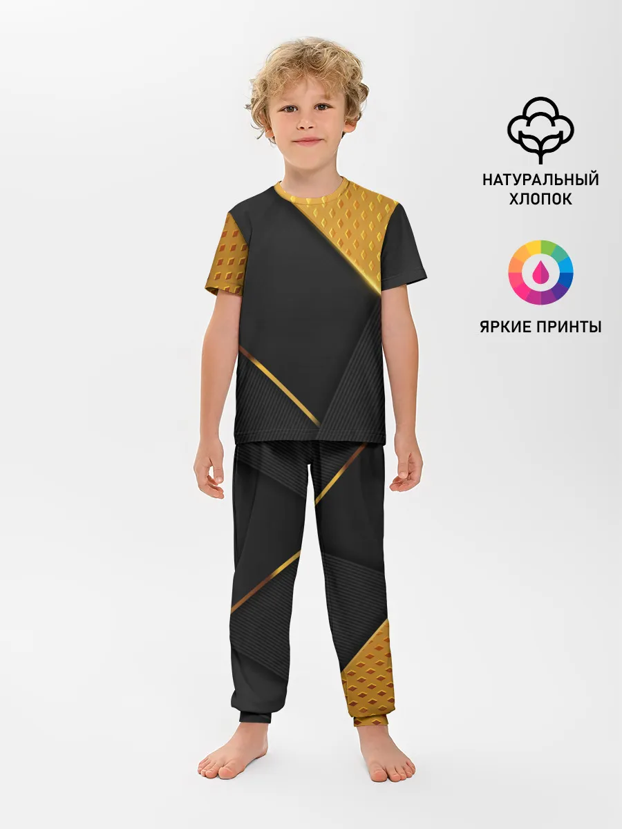 Детская пижама с брюками / 3D BLACK & GOLD