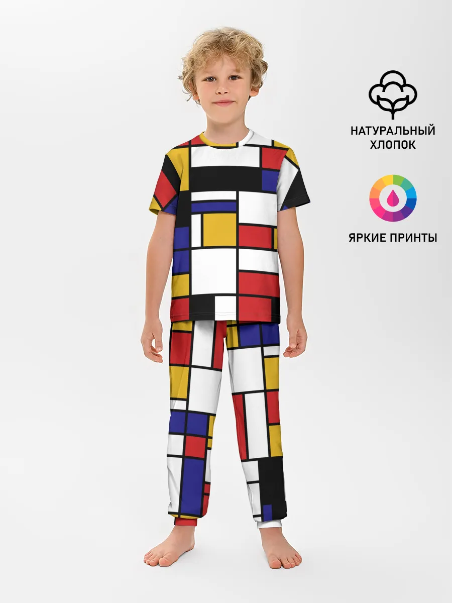 Детская пижама с брюками / Color blocking