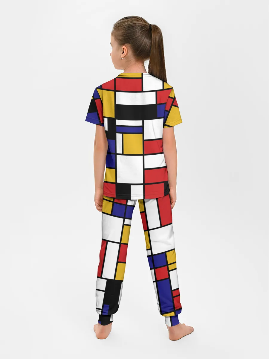 Детская пижама с брюками / Color blocking