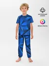 Детская пижама с брюками / 3D абстрактные фигуры BLUE