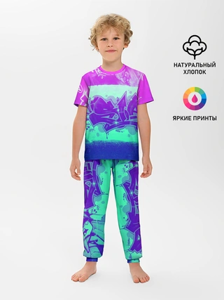 Детская пижама с брюками / color neon collection