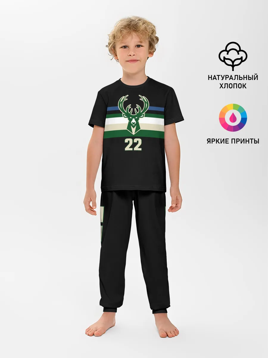 Детская пижама с брюками / Milwaukee Bucks форма. Крис Миддлтон