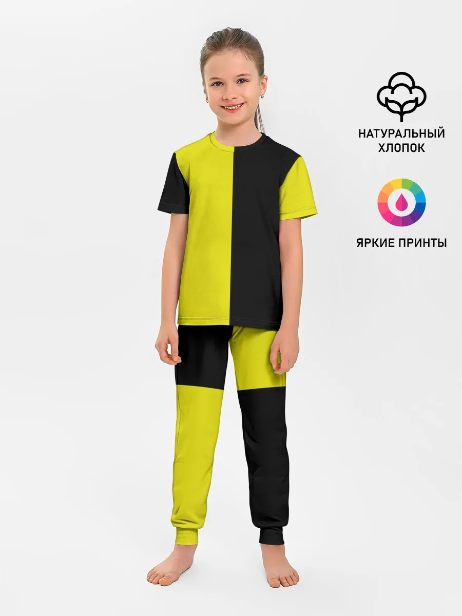 Детская пижама с брюками / BLACK YELLOW | ЧЕРНО ЖЕЛТЫЙ