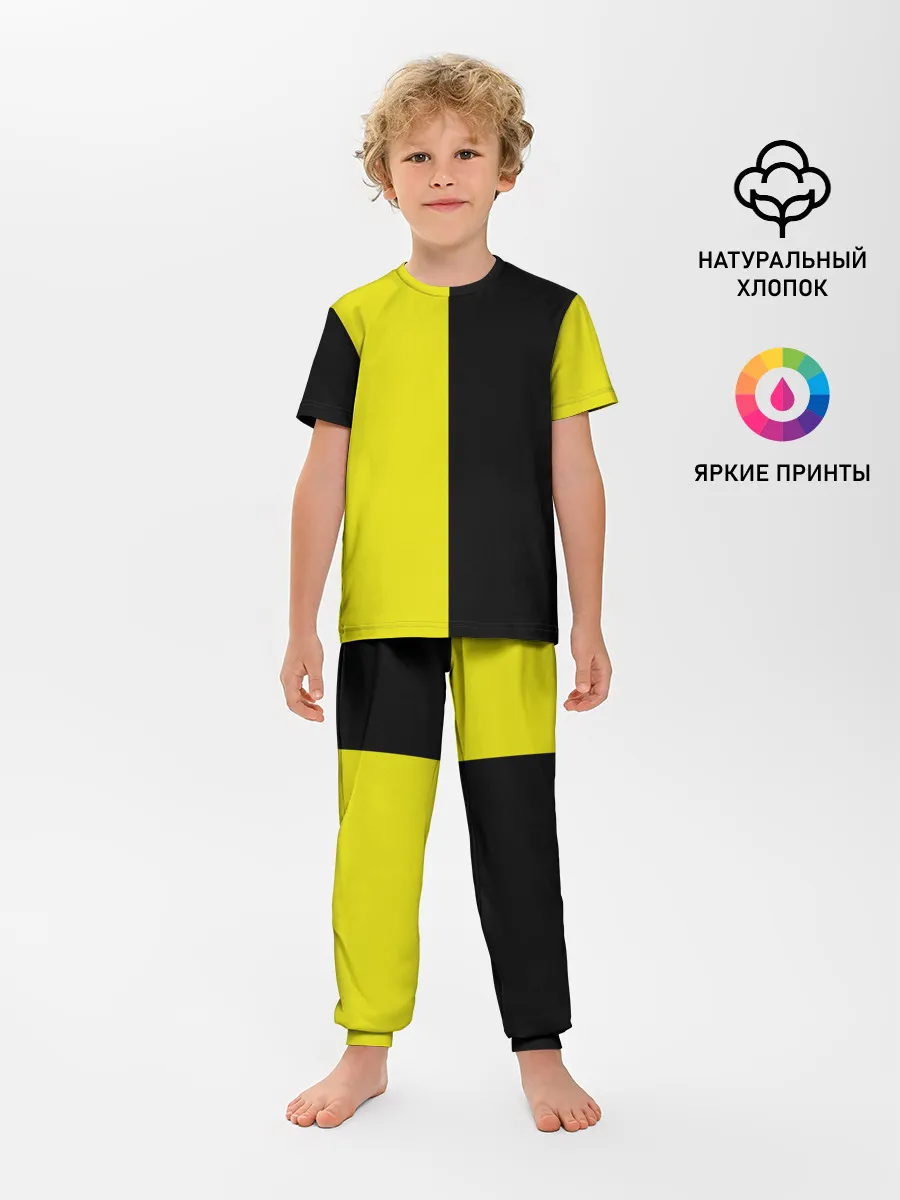 Детская пижама с брюками / BLACK YELLOW | ЧЕРНО ЖЕЛТЫЙ