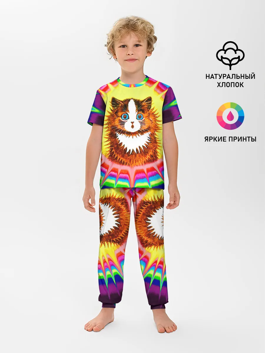 Детская пижама с брюками / Psychedelic Rainbow Cat