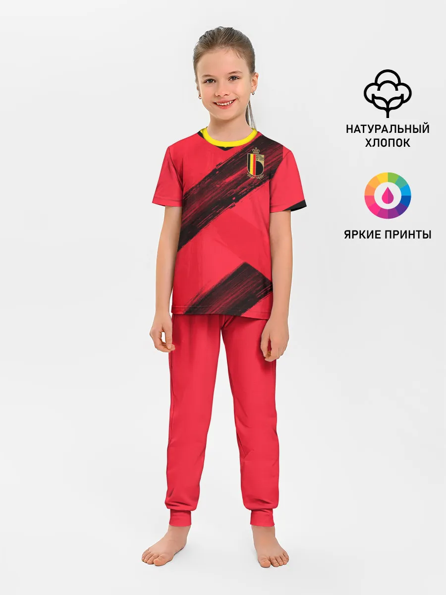 Детская пижама с брюками / Belgium home EURO 2020