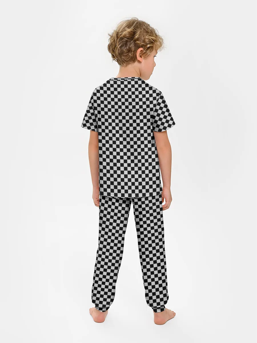 Детская пижама с брюками / Checkerboard Color