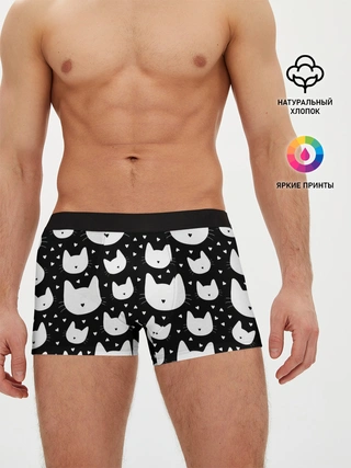 Мужские трусы боксеры / Love Cats Pattern