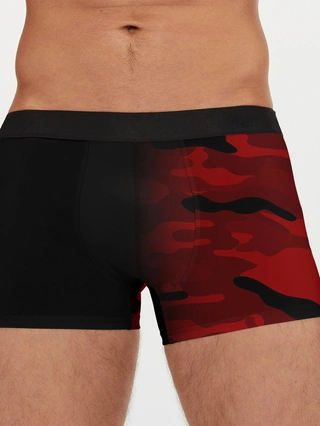 Мужские трусы боксеры / RED BLACK MILITARY CAMO | КРАСНЫЙ КАМУФЛЯЖ