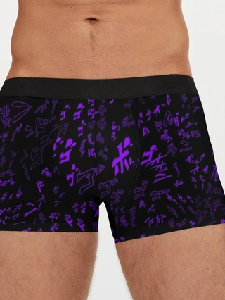 Мужские трусы боксеры / [JJBA] Menacing Pattern purple