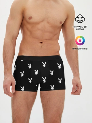 Мужские трусы боксеры / ПЛЕЙБОЙ ПАТТЕРН | PLAYBOY PATTERN (Z)