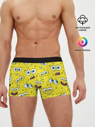 Мужские трусы боксеры / Губка Боб / SpongeBob pattern