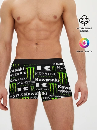 Мужские трусы боксеры / KAWASAKI X MONSTER ENERGY