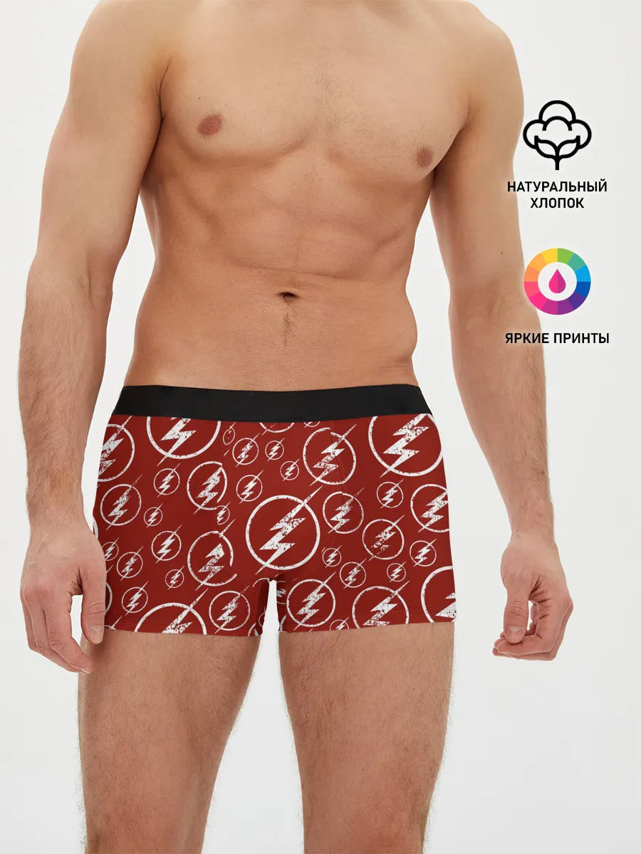 Мужские трусы боксеры / The Flash Logo Pattern