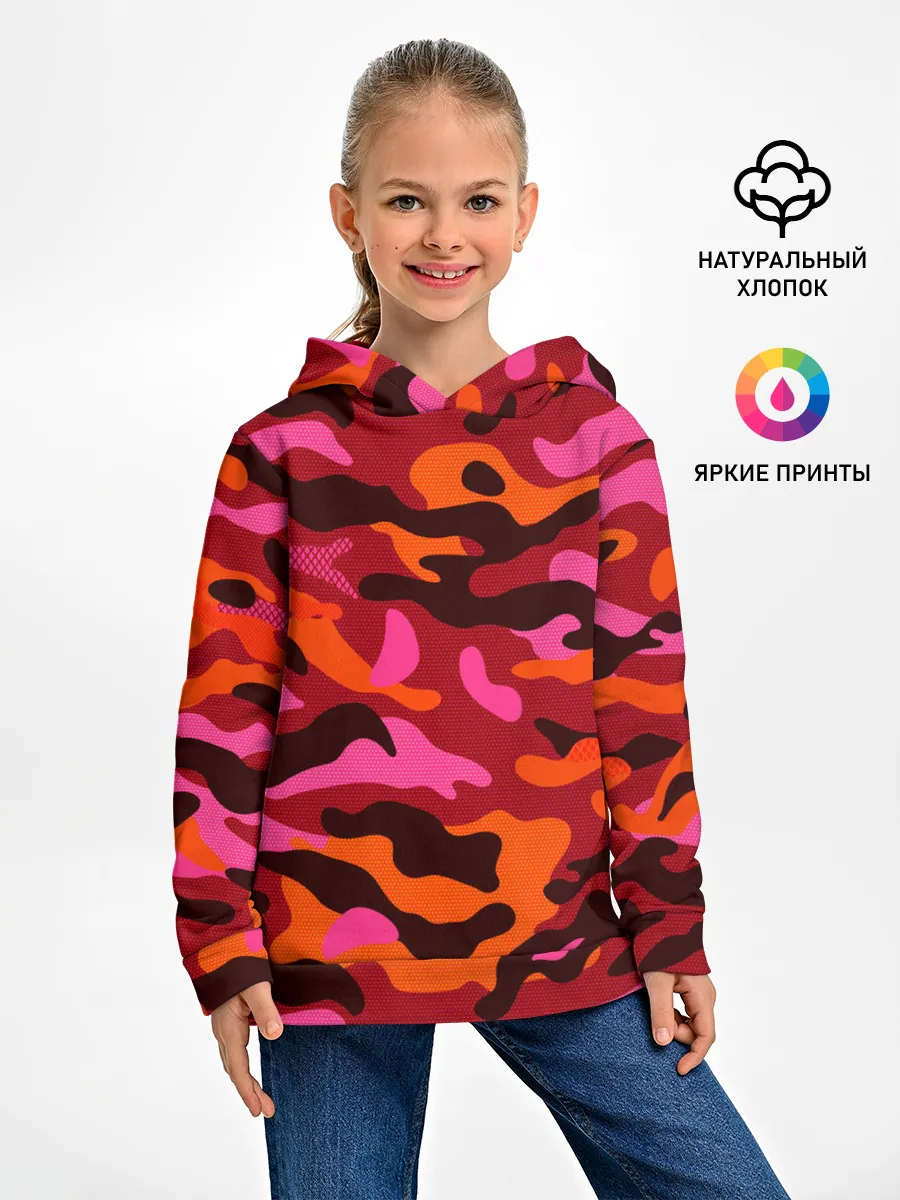 Детское худи / CAMOUFLAGE RED