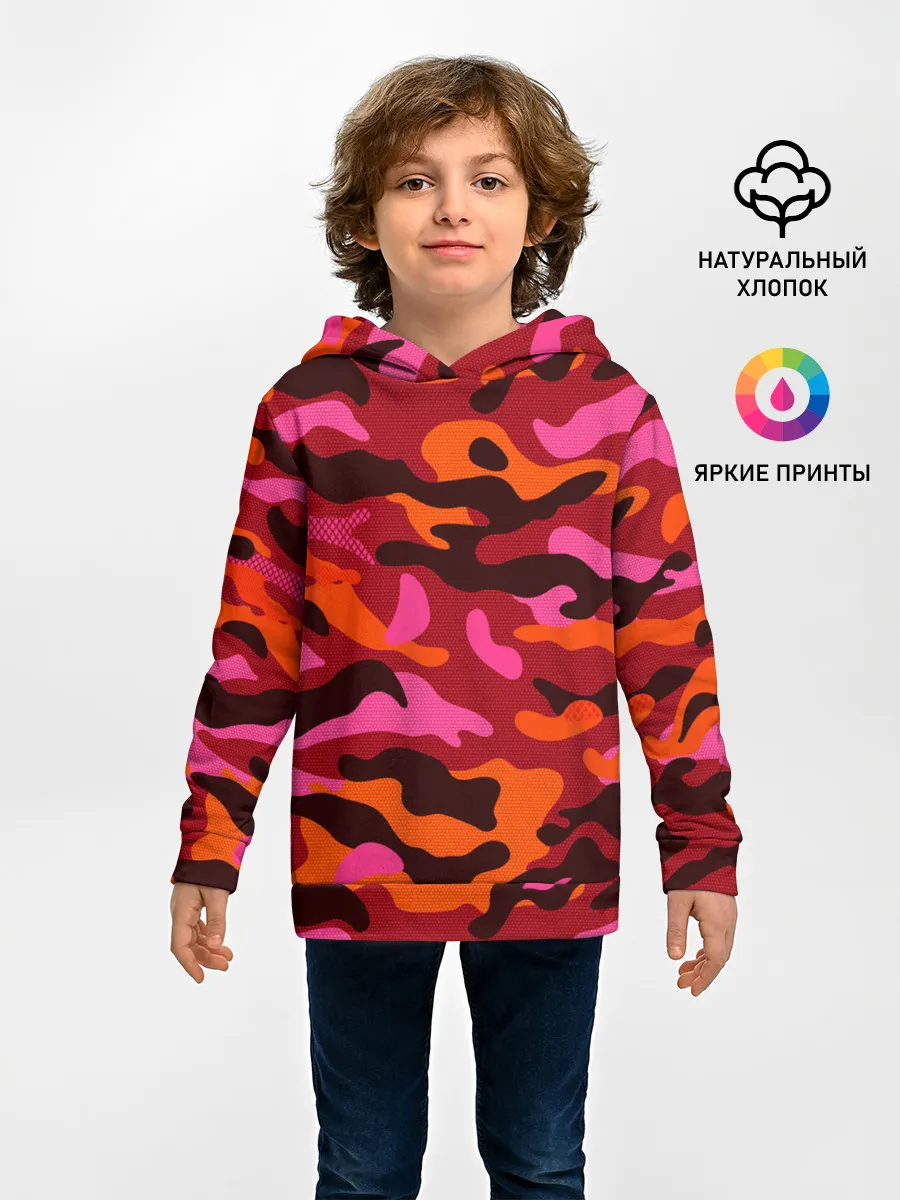 Детское худи / CAMOUFLAGE RED