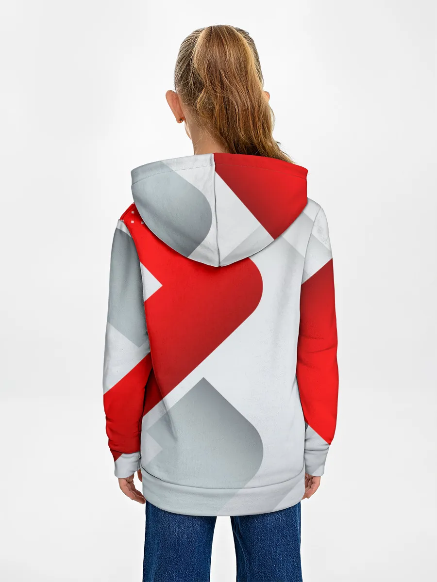 Детское худи / 3D SPORT STYLE RED / WHITE