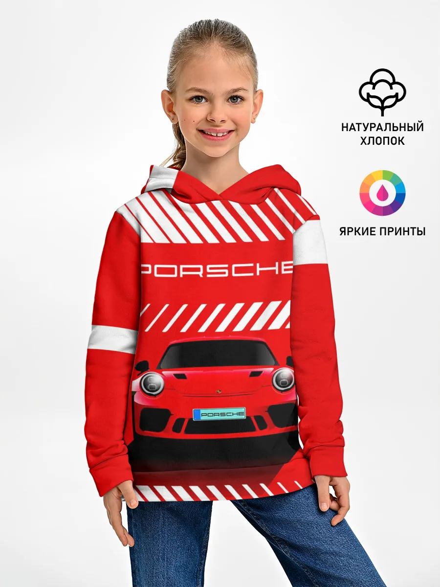 Детское худи / PORSCHE / ПОРШЕ / RED STYLE