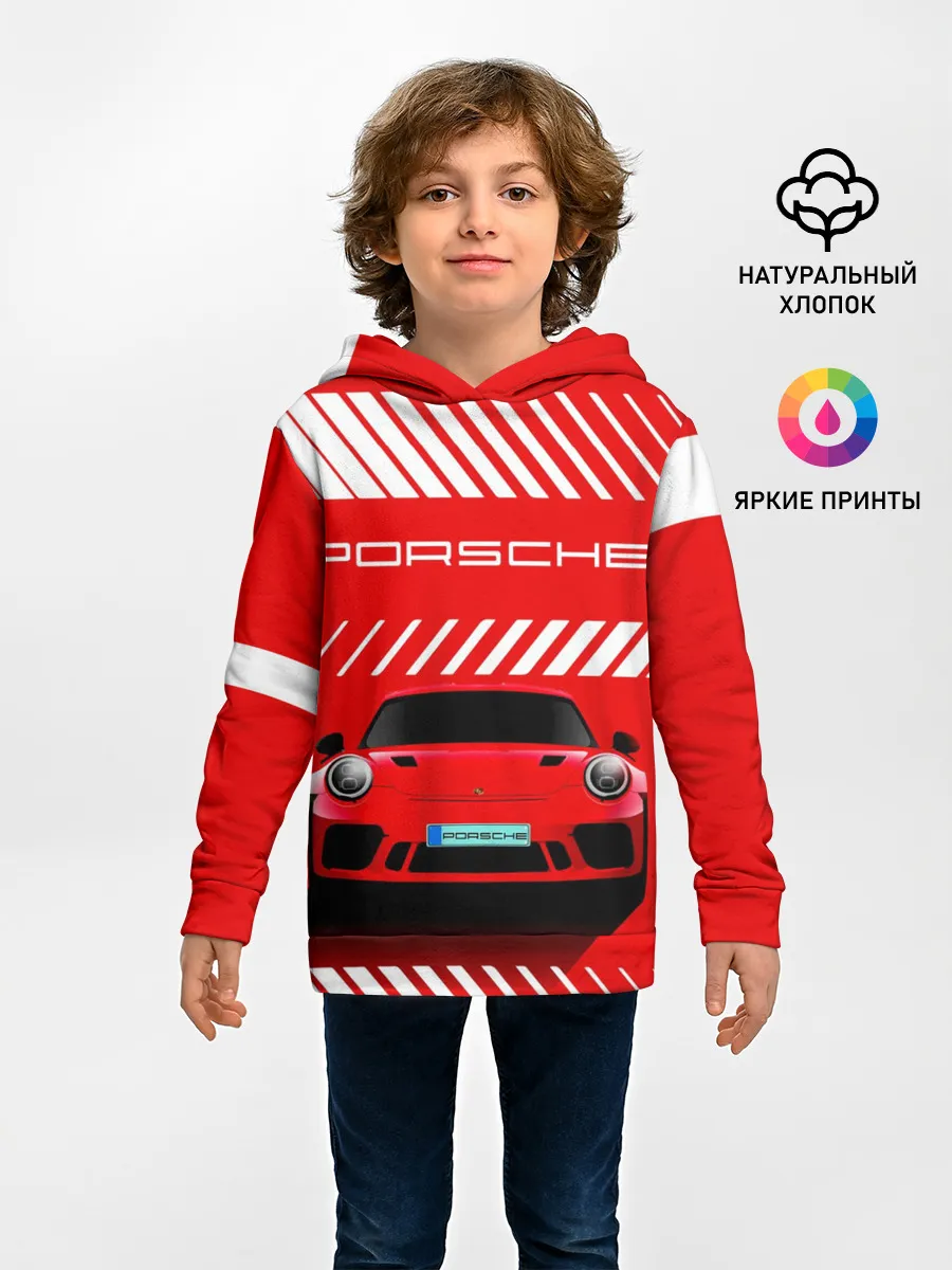 Детское худи / PORSCHE / ПОРШЕ / RED STYLE