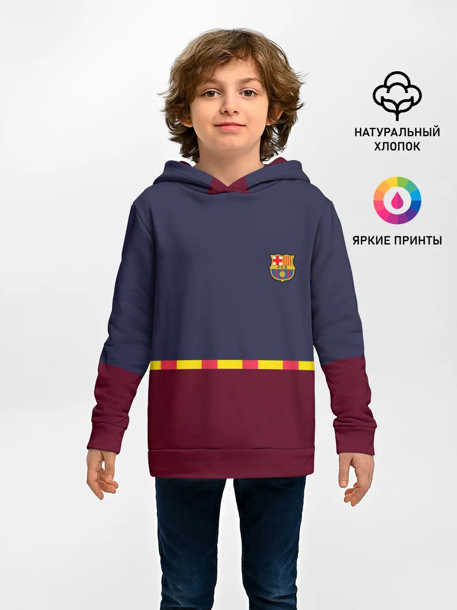 Детское худи / FC Barcelona | Flag and team Logo (2021/22)