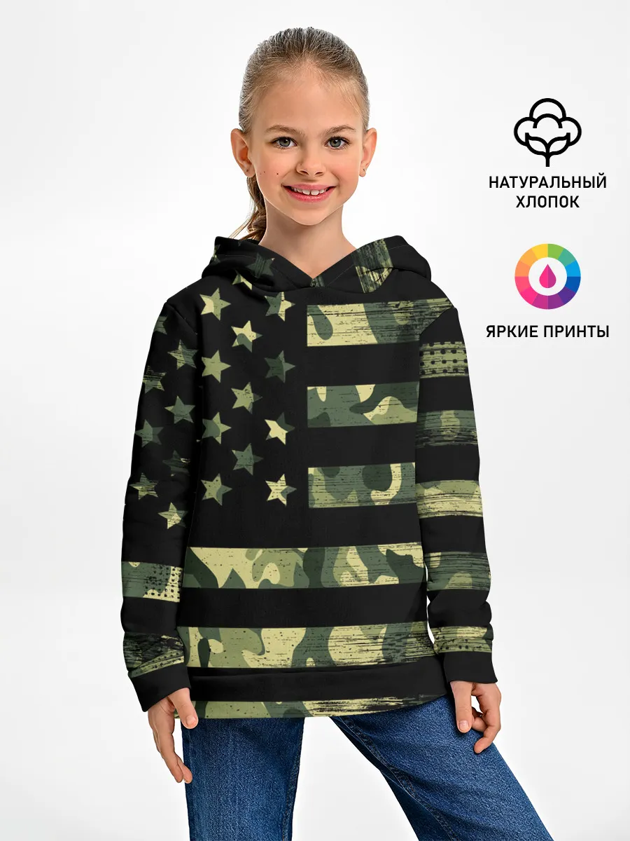 Детское худи / American Flag Camo