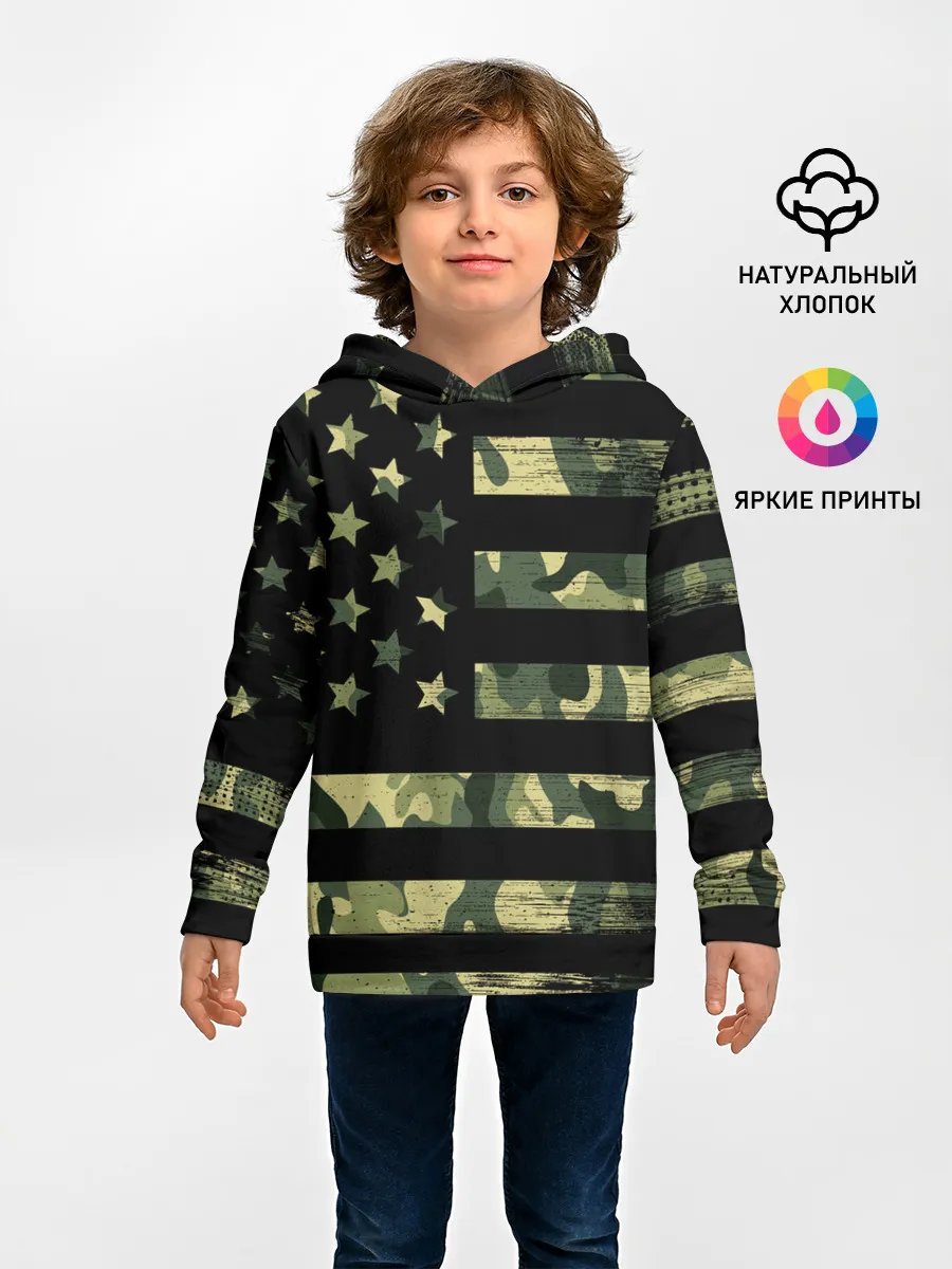 Детское худи / American Flag Camo