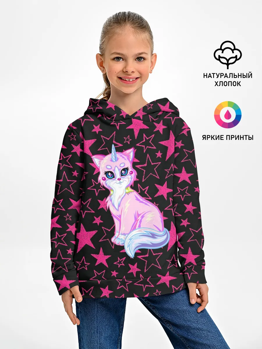 Детское худи / Cat Unicorn | Кот Единорог