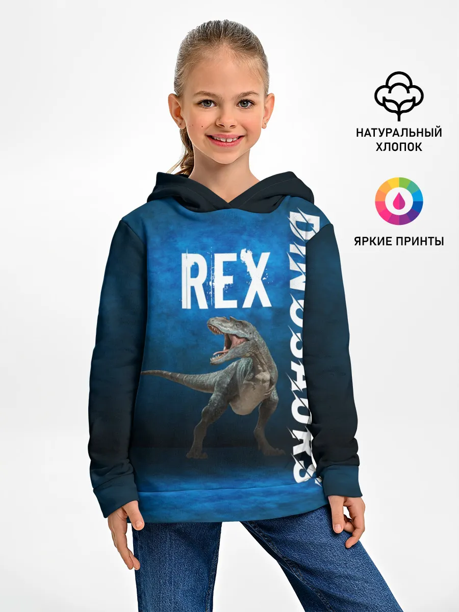 Детское худи / Dinosaurs Rex 3D