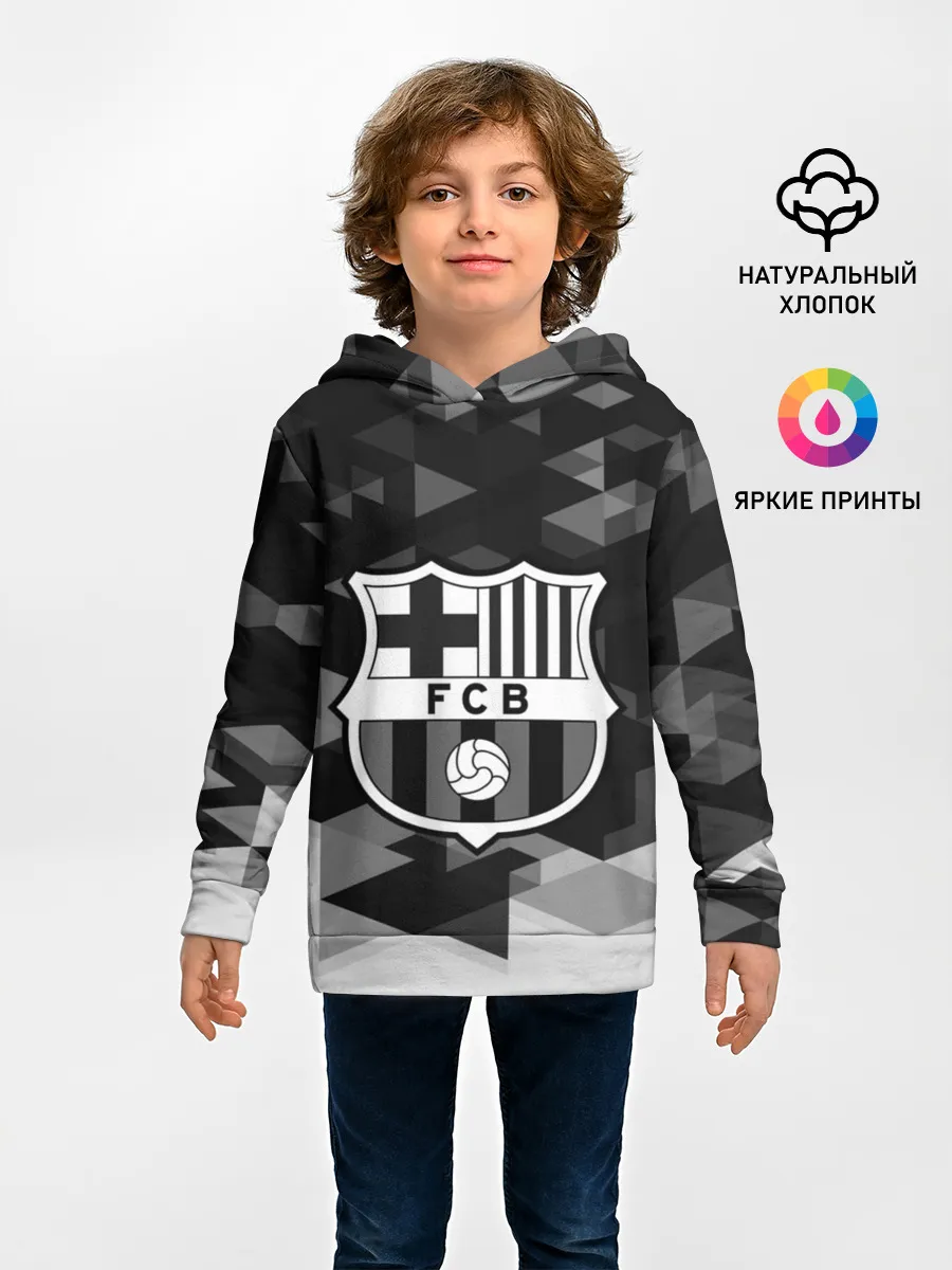 Детское худи / FC Barcelona sport geometry