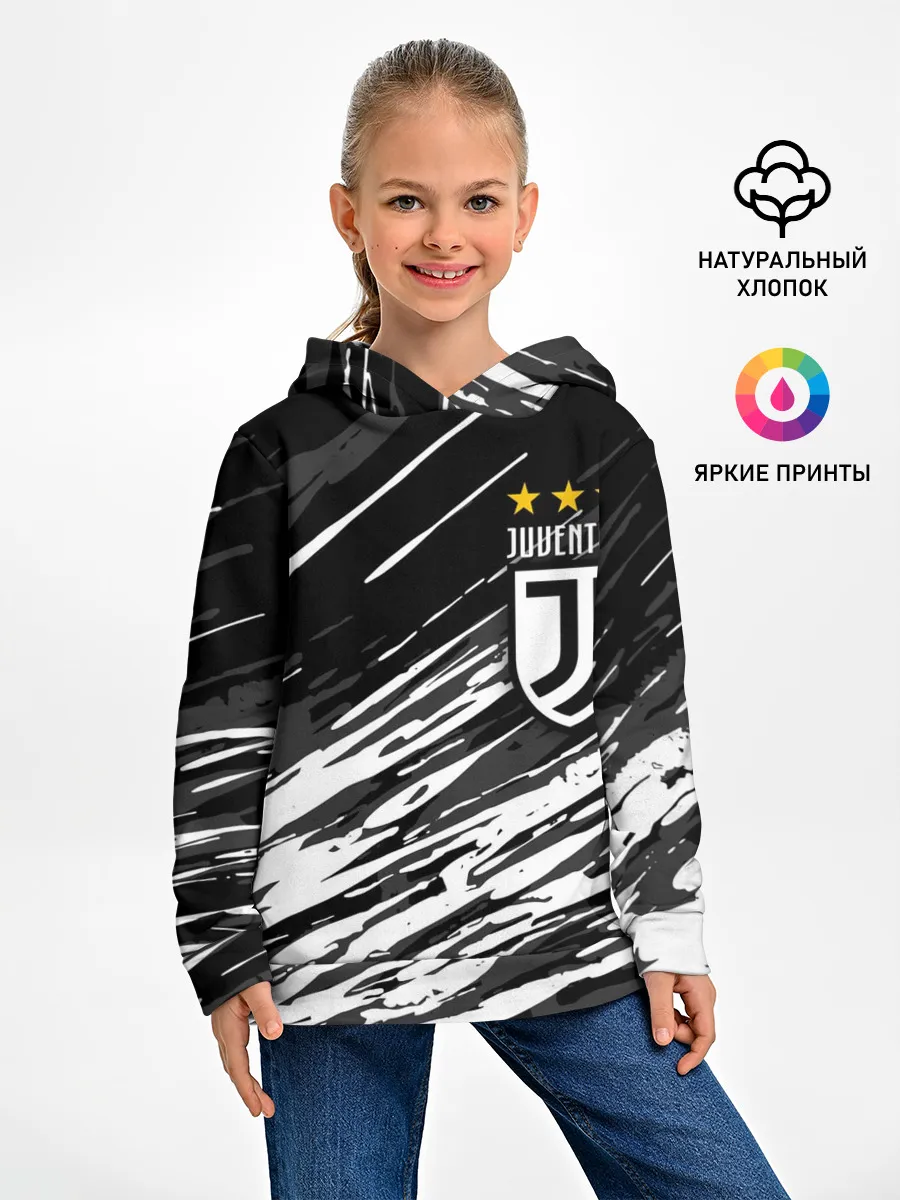 Детское худи / JUVENTUS / ЮВЕНТУС / БРЫЗГИ