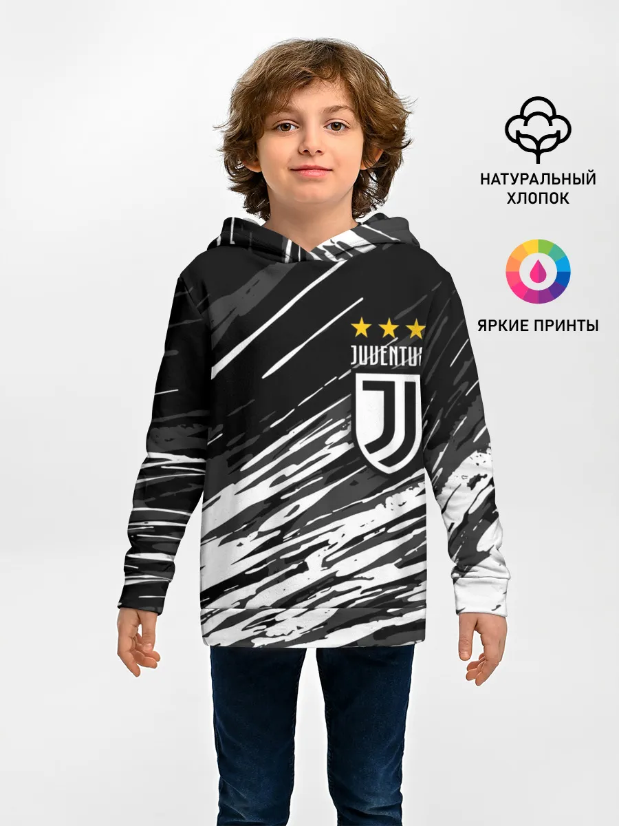 Детское худи / JUVENTUS / ЮВЕНТУС / БРЫЗГИ