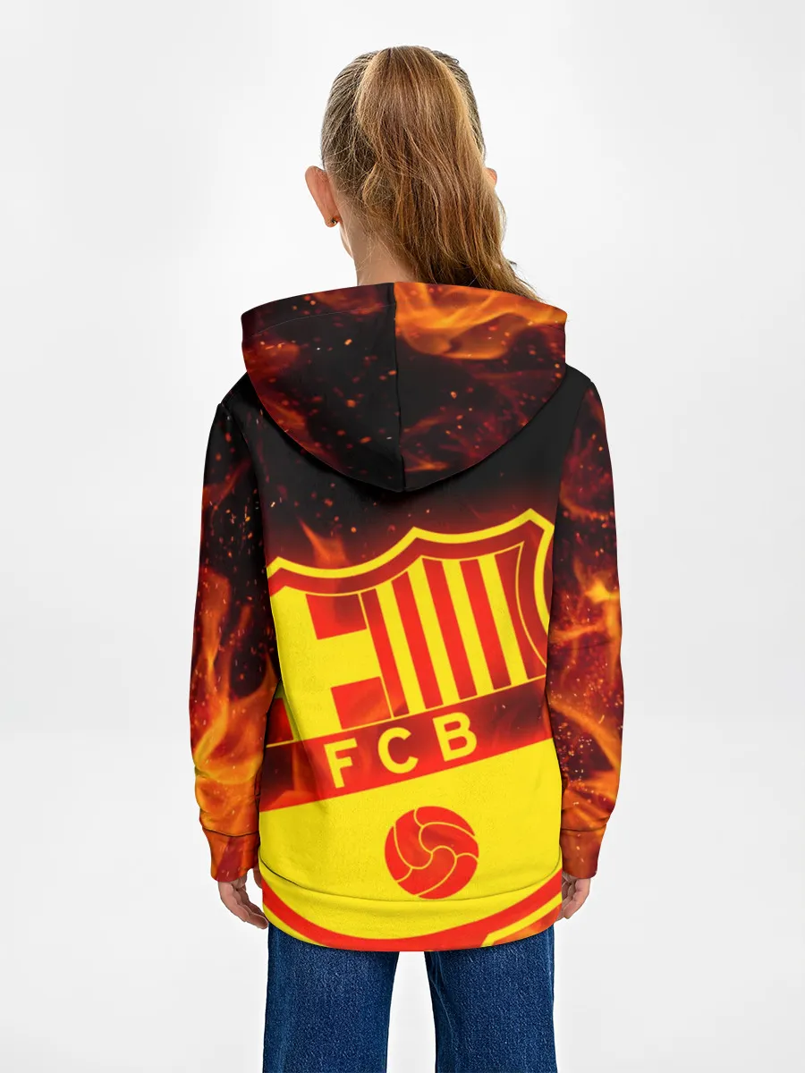 Детское худи / FC BARCELONA / FIRE / ОГОНЬ