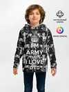 Детское худи / I am army and I lover BTS