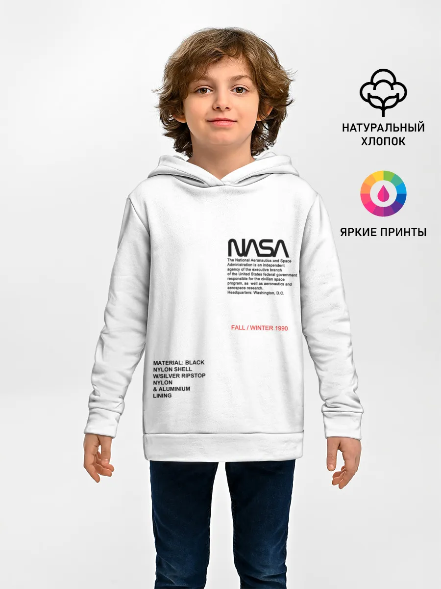 Детское худи / NASA БЕЛАЯ ФОРМА | НАСА WHITE UNIFORM