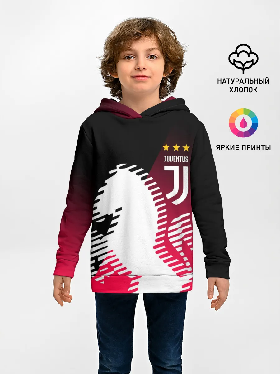 Детское худи / JUVENTUS / ЮВЕНТУС / НЕОН