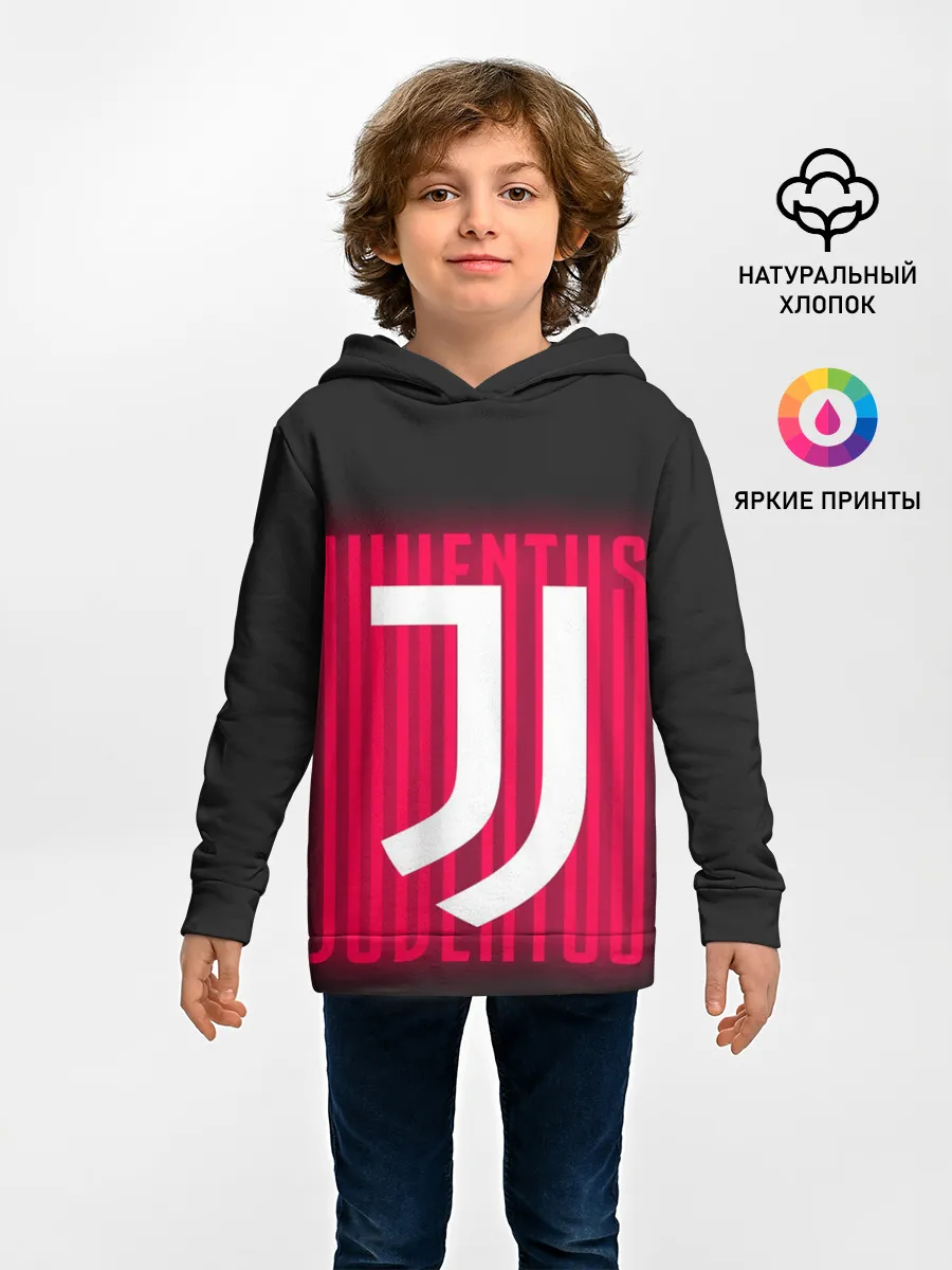 Детское худи / JUVENTUS / ЮВЕНТУС / НЕОН